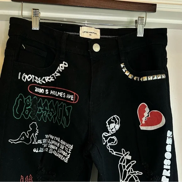 Lifted Anchors Black Jeans - Picture 3 of 7